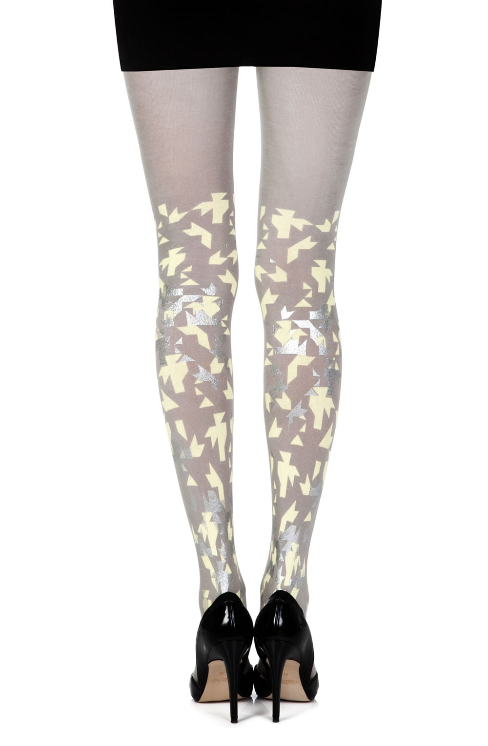 Zohara "Confetti" Grey Print Tights - The Rabbit Hole Life