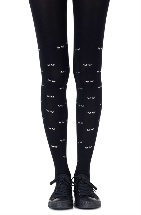 Zohara "Daydreaming" Silver Print Tights - The Rabbit Hole Life