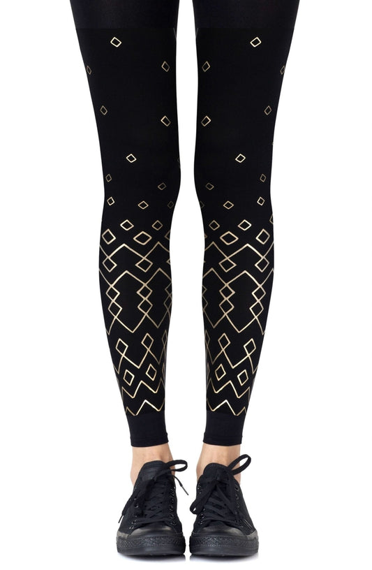 Zohara "Diamonds Are Forever" Black Footless Tights - The Rabbit Hole Life