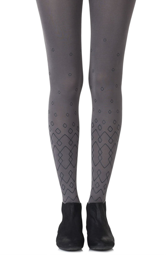 Zohara "Diamonds Are Forever" Grey Tights - The Rabbit Hole Life