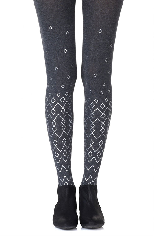 Zohara "Diamonds Are Forever" Heather Grey Tights - The Rabbit Hole Life