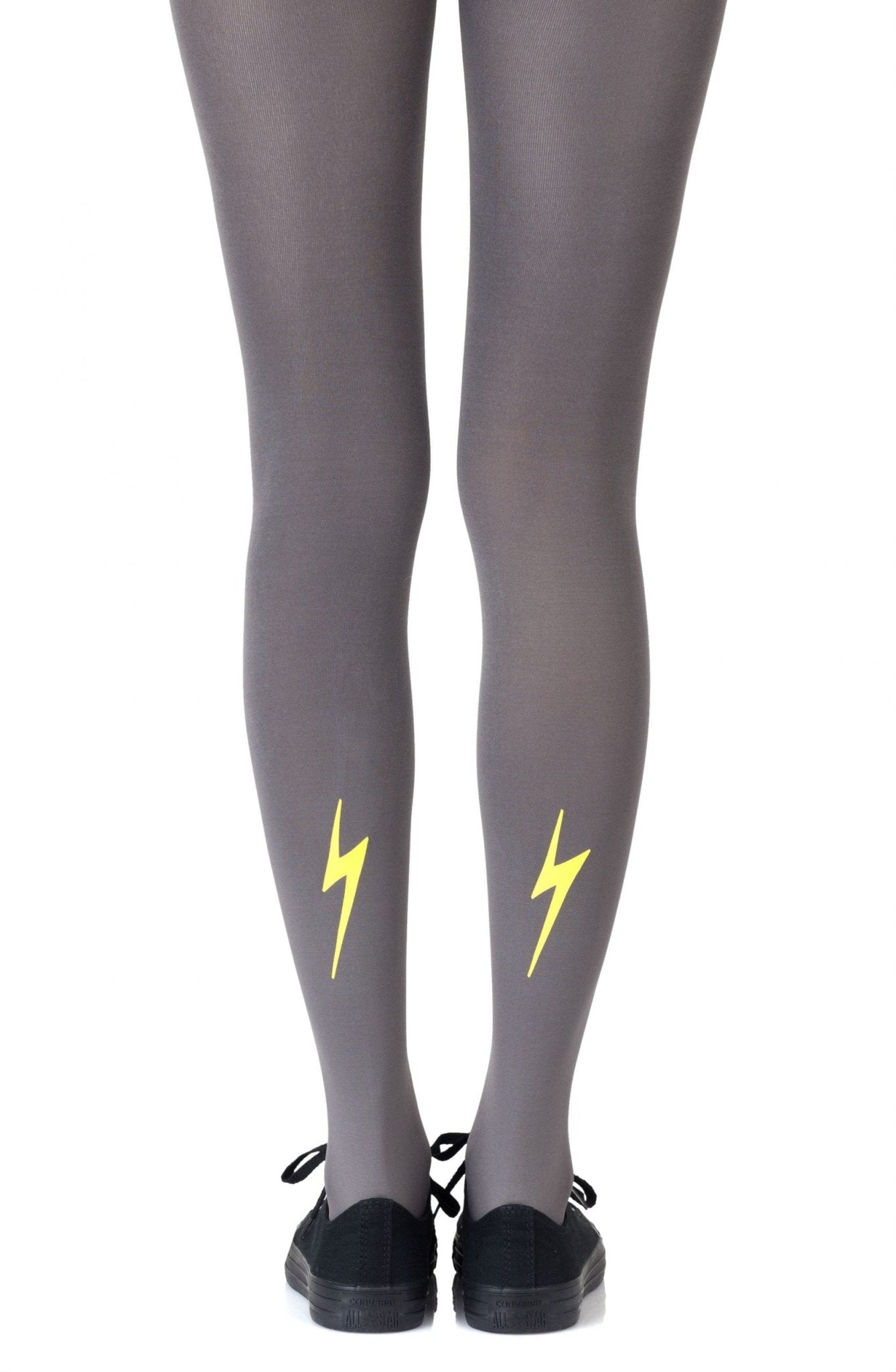 Zohara "Electric Feel" Yellow Print Tights - The Rabbit Hole Life