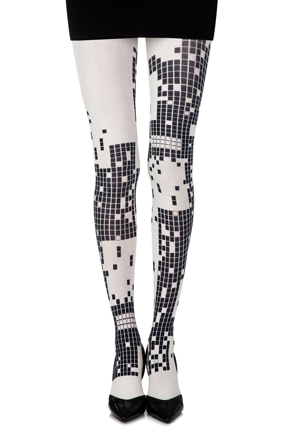 Zohara "Game Boy" Cream Print Tights - The Rabbit Hole Life