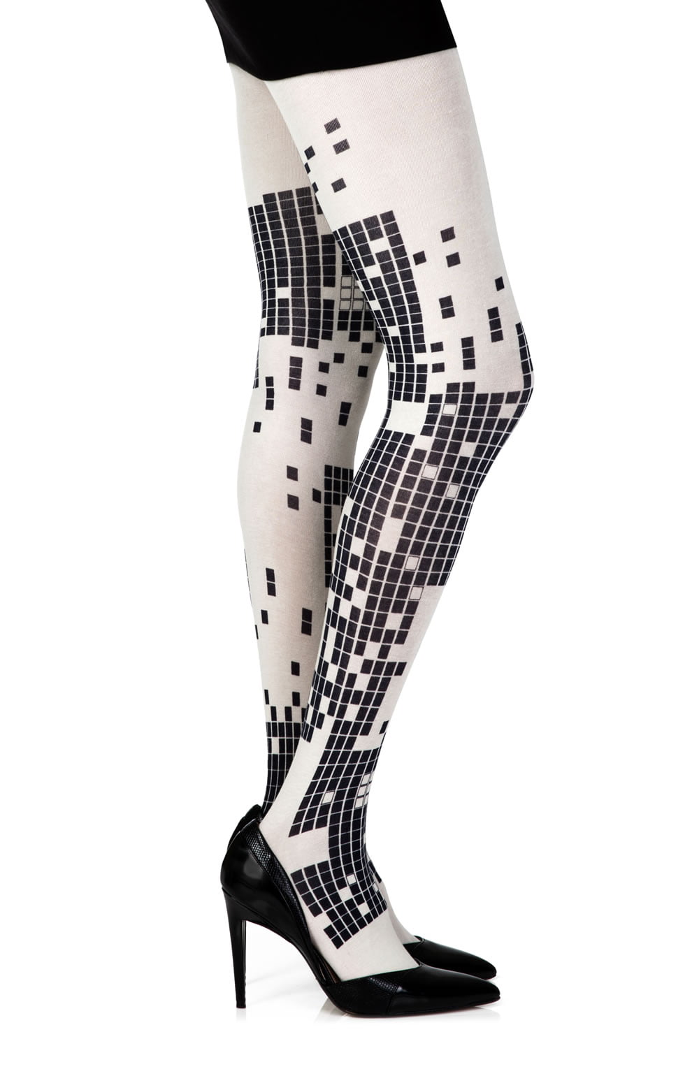 Zohara "Game Boy" Cream Print Tights - The Rabbit Hole Life