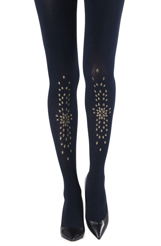 Zohara "Grow Up" Navy Tights - The Rabbit Hole Life