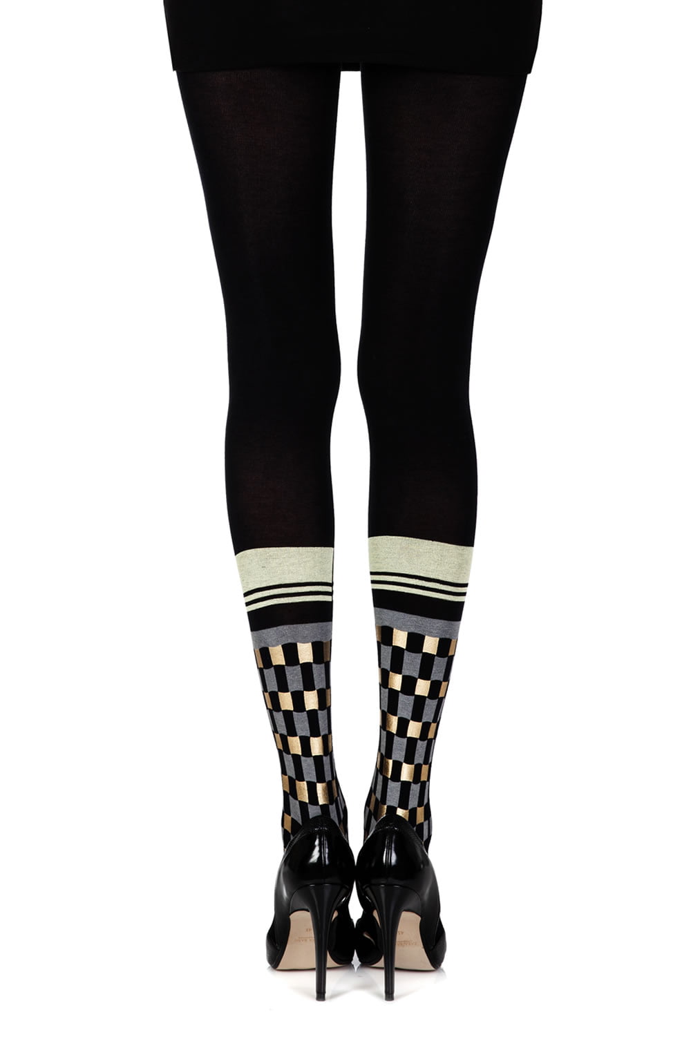 Zohara "Happy Socks" Black Print Tights - The Rabbit Hole Life