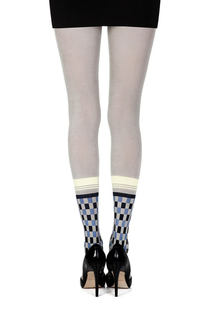 Zohara "Happy Socks" Grey/Multi Print Tights - The Rabbit Hole Life