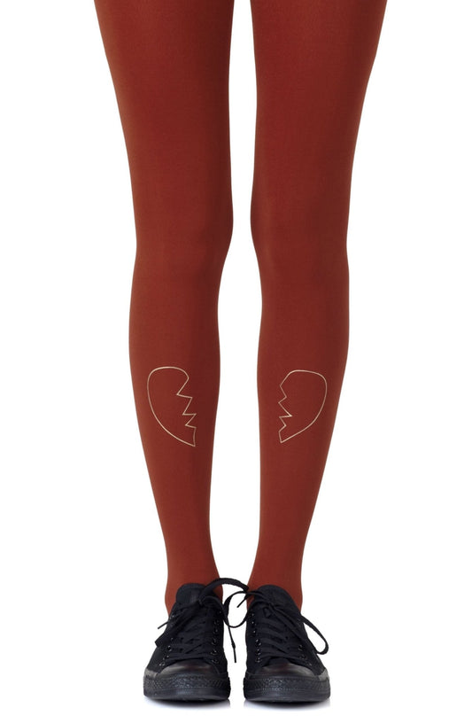 Zohara "Heartbreaker" Rust Tights - The Rabbit Hole Life