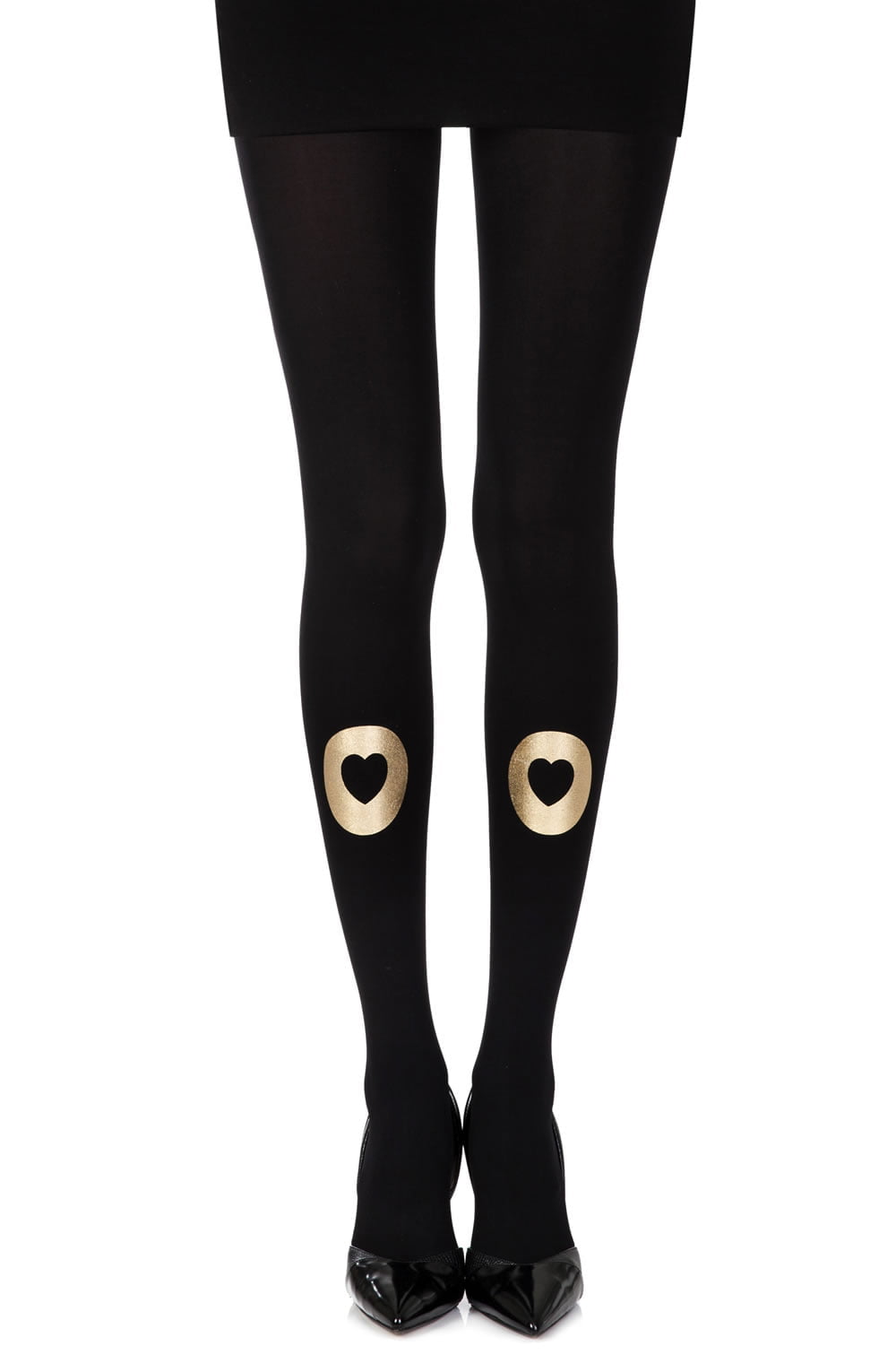 Zohara "Into My Heart" Black Print Tights - The Rabbit Hole Life