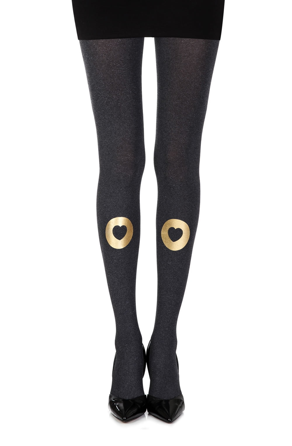 Zohara "Into My Heart" Grey Print Tights - The Rabbit Hole Life