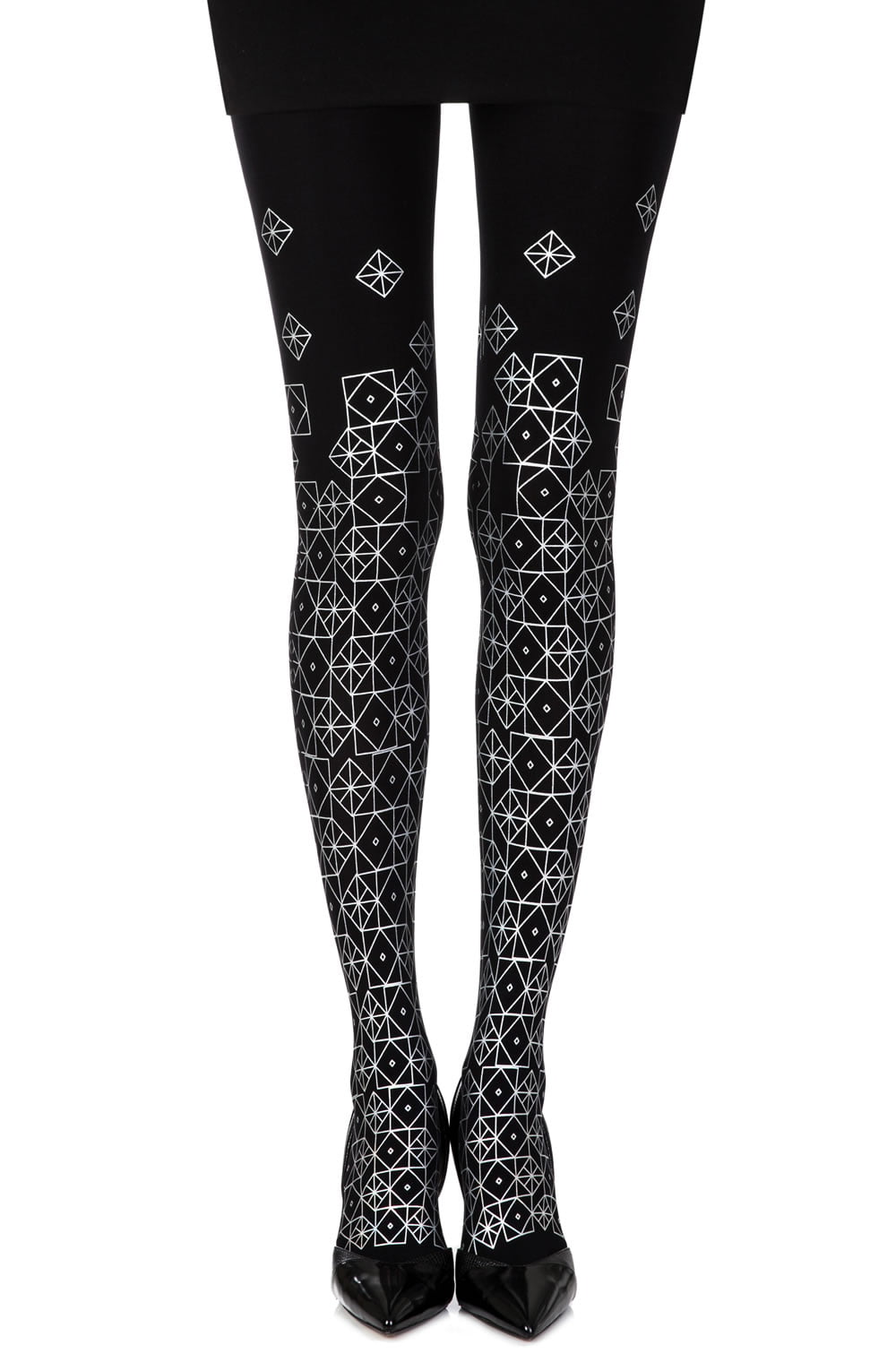 Zohara "Kaleidoscope" Black Print Tights - The Rabbit Hole Life