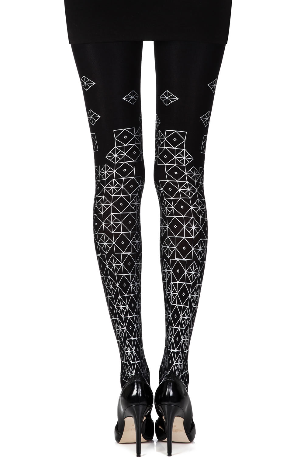 Zohara "Kaleidoscope" Black Print Tights - The Rabbit Hole Life