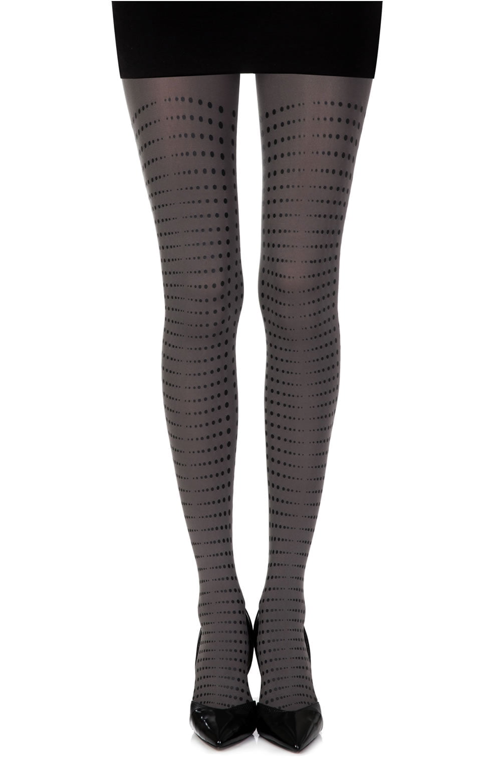 Zohara "Matching Point" Grey Print Tights - The Rabbit Hole Life