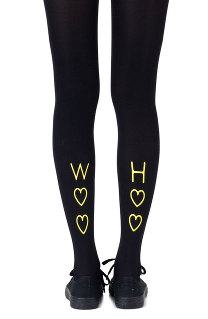 Zohara "Party In The Back/Front" Black Tights - The Rabbit Hole Life