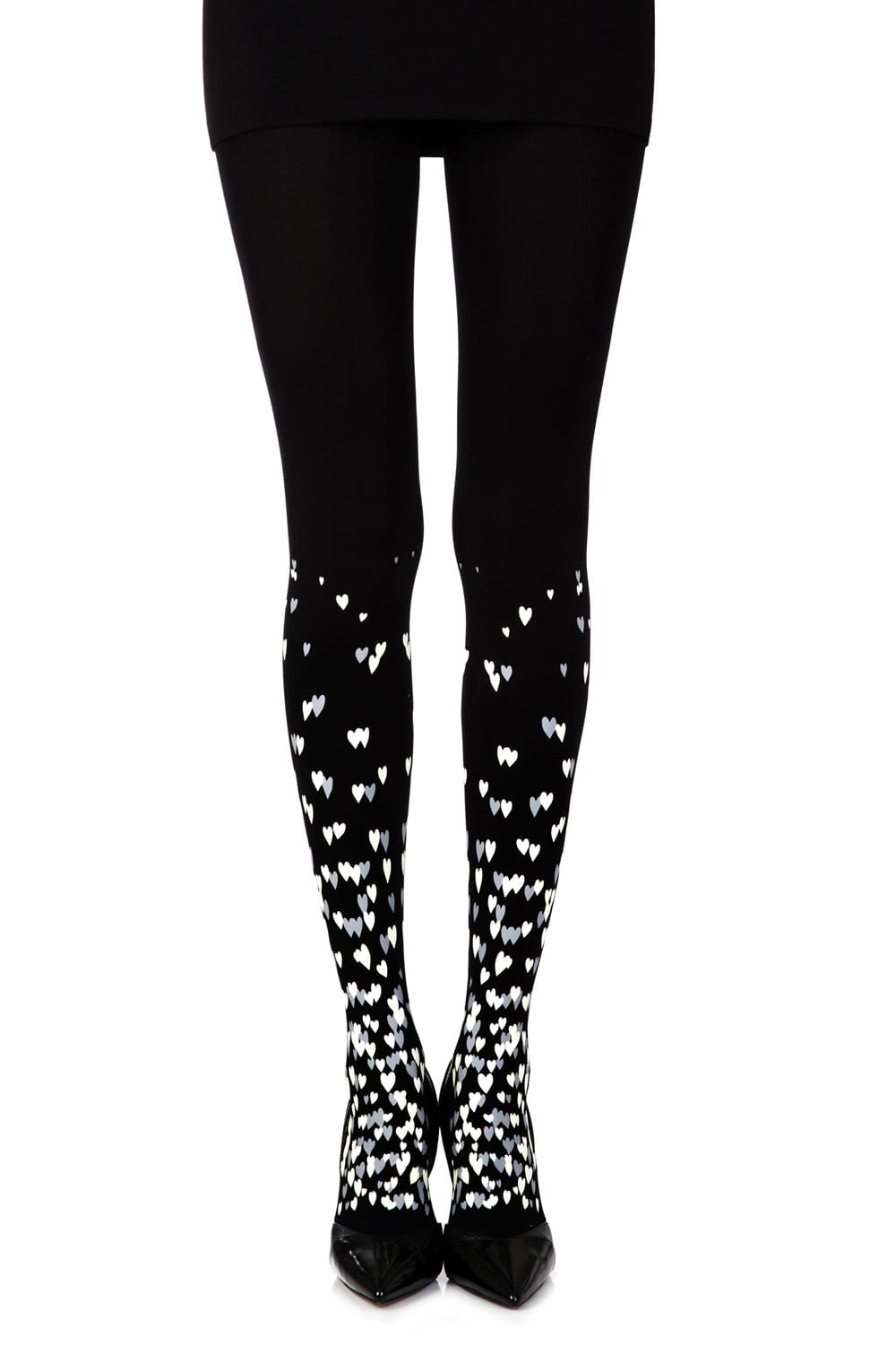 Zohara "Queen Of Hearts" Black Print Tights - The Rabbit Hole Life