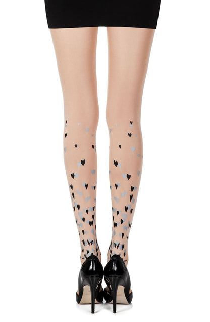 Zohara "Queen Of Hearts" Powder Print Tights - The Rabbit Hole Life