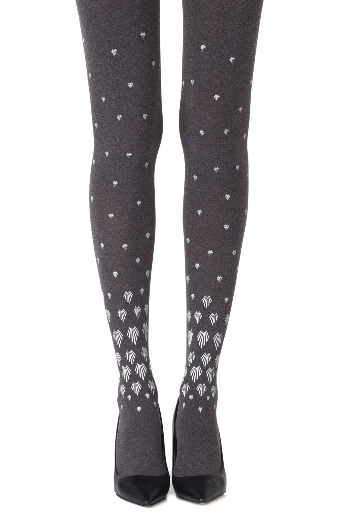 Zohara "Shell Out" Heather Grey Tights - The Rabbit Hole Life