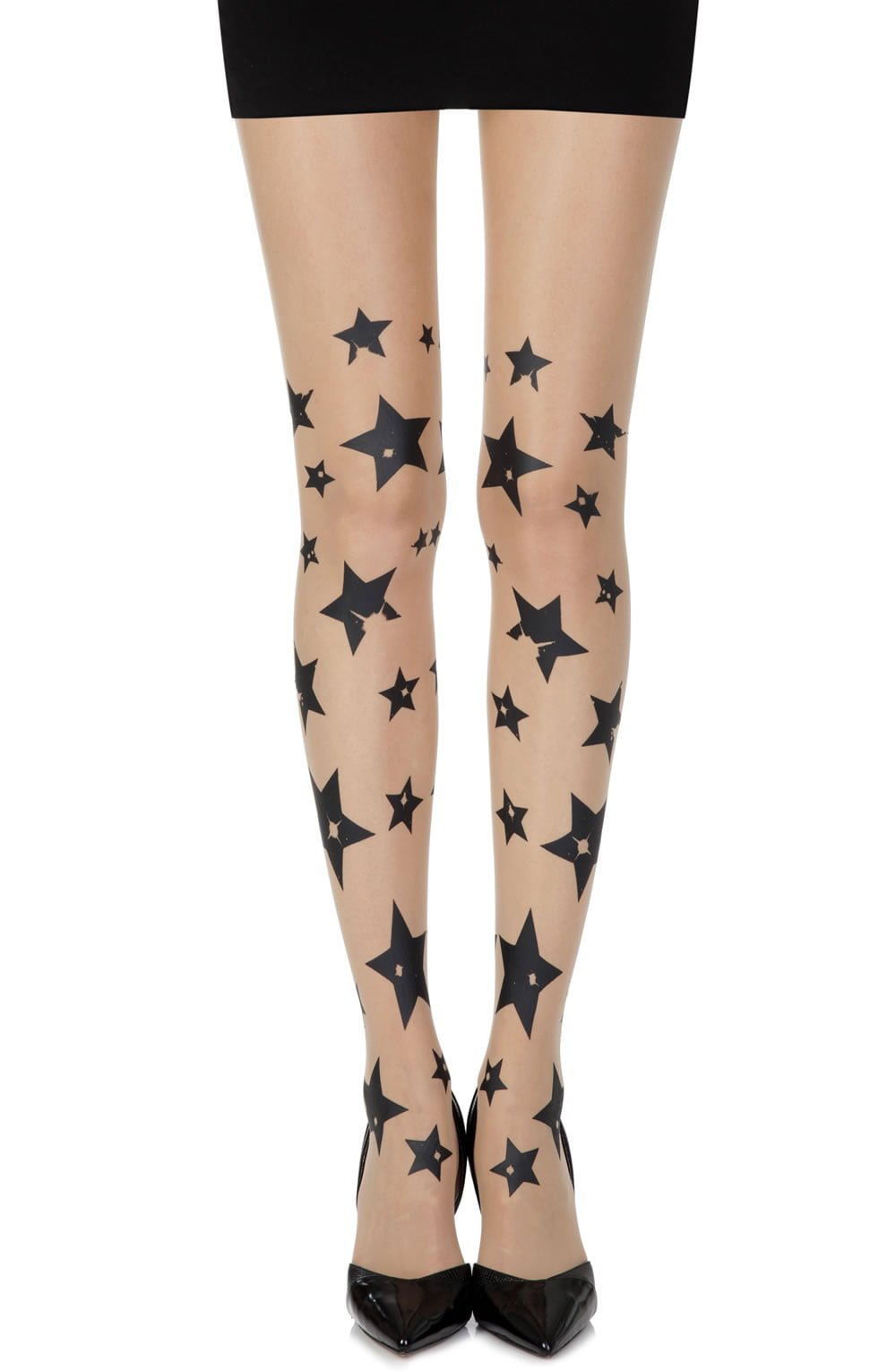 Zohara "Shooting Stars" Skin Sheer Print Tights - The Rabbit Hole Life