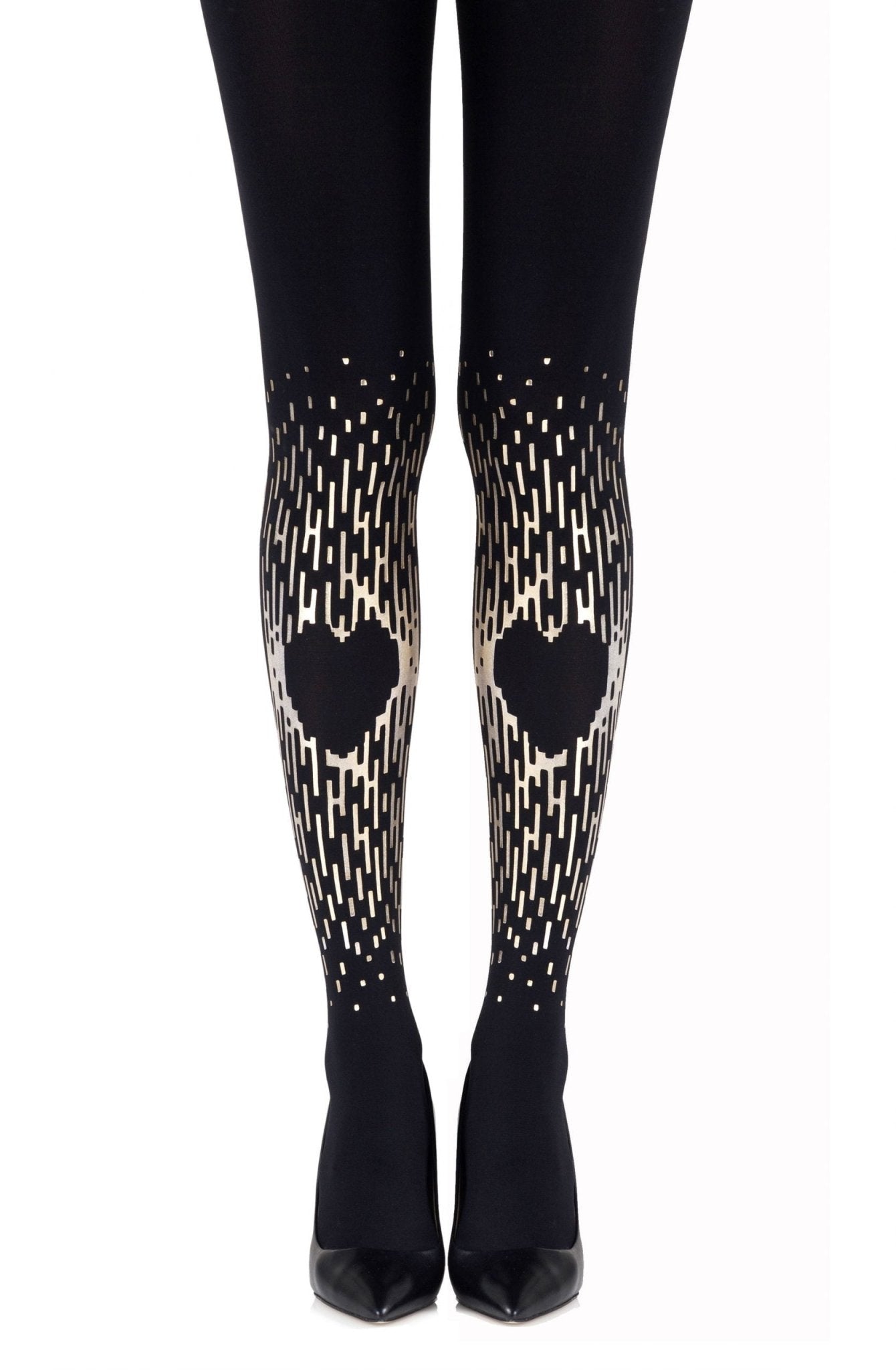 Zohara "Spread The Love" Gold Print Tights - The Rabbit Hole Life