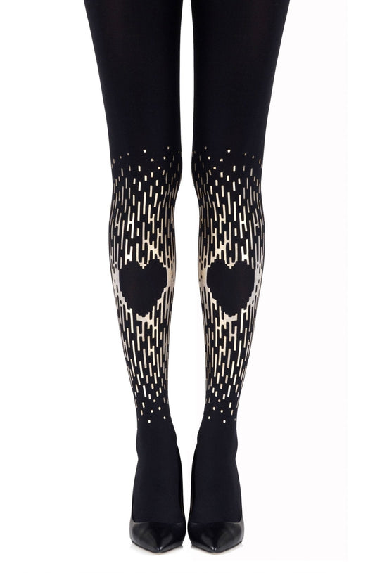 Zohara "Spread The Love" Gold Print Tights - The Rabbit Hole Life