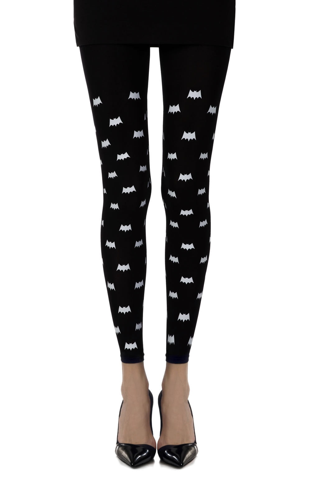 Zohara "Super Hero" Black Print Footless Tights - The Rabbit Hole Life