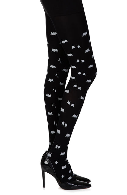 Zohara "Super Hero" Black Print Tights - The Rabbit Hole Life