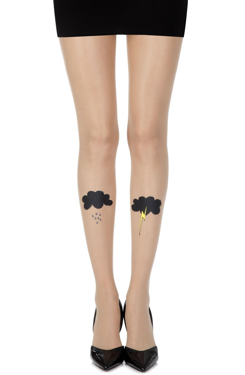 Zohara "The Perfect Storm" Skin Sheer Print Tights - The Rabbit Hole Life