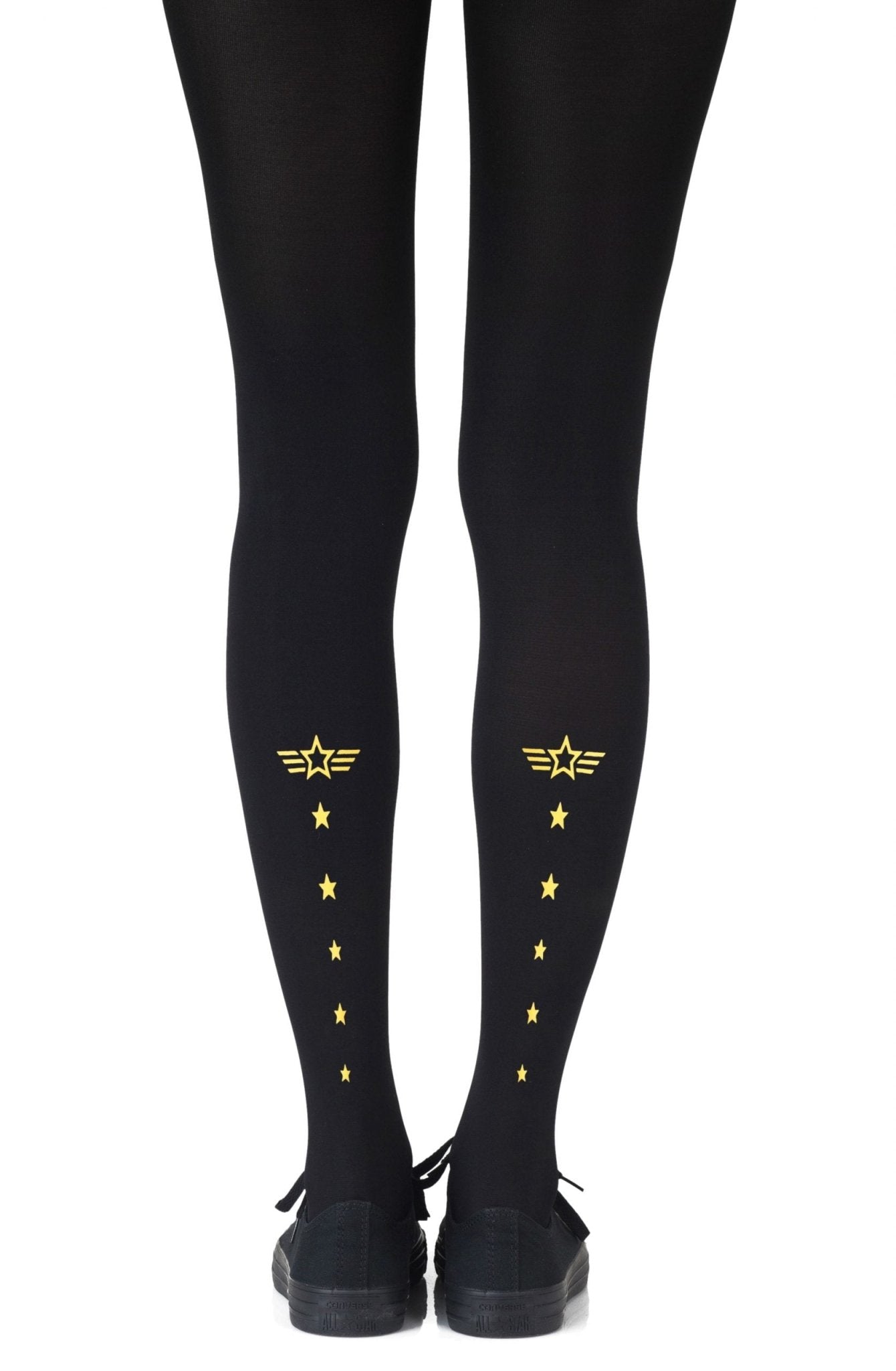 Zohara "Top Gun" Yellow Print Tights - The Rabbit Hole Life