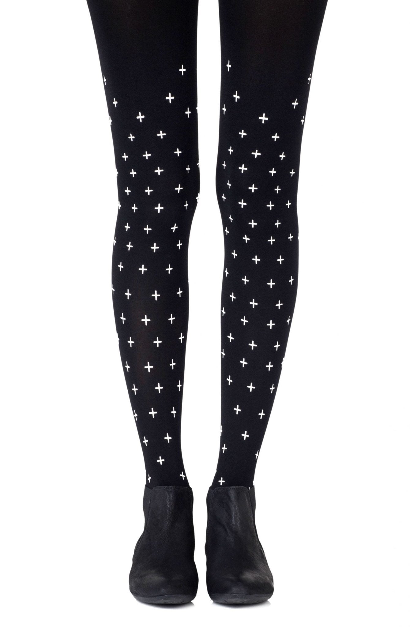 Zohara "You + Me = Love" Black Tights - The Rabbit Hole Life